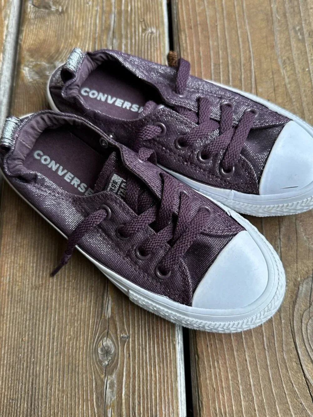 Converse - CT All Star Shoreline Metallic Purple Sneakers - Junior 13 - 662255F